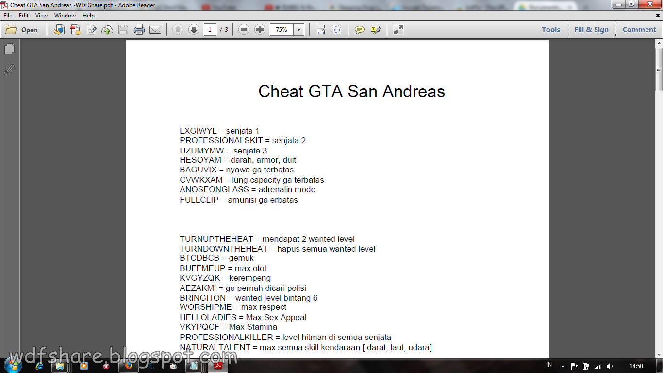 cheats for gta san andreas weapons